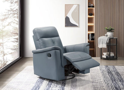 Homelegance  - Bristow Swivel Glider Reclining Chair in Blue gray - 9620BGY-1  view 4