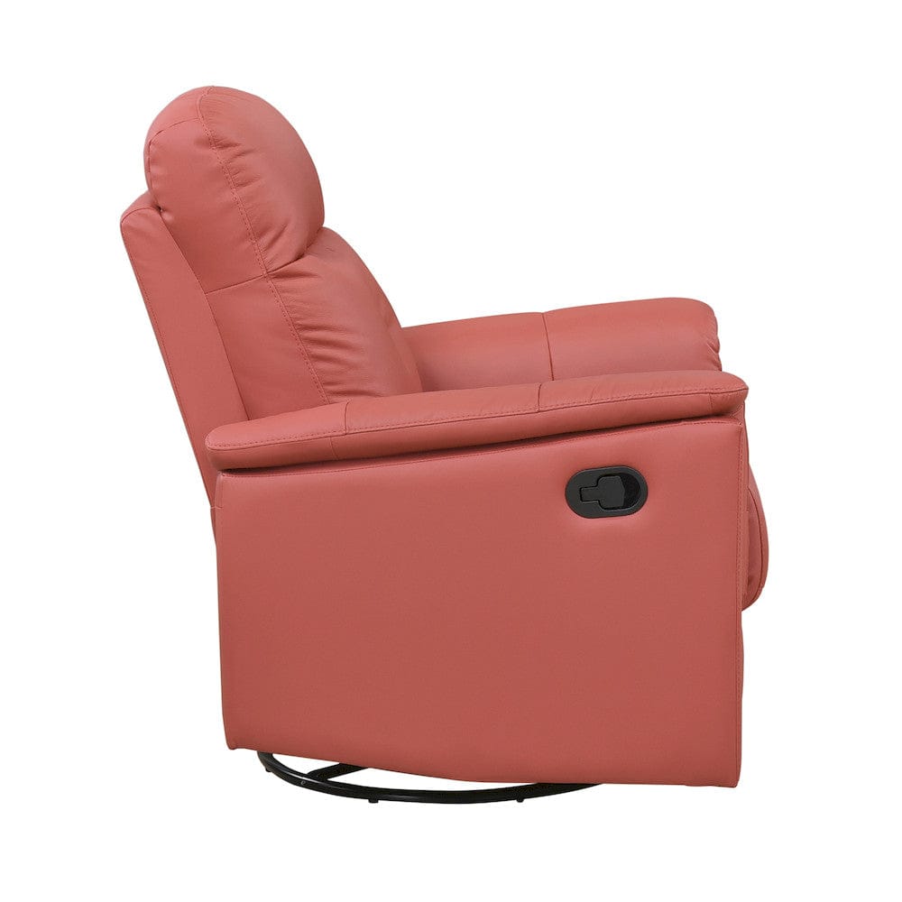 Homelegance  - Bristow Swivel Glider Reclining Chair in Red - 9620RED-1  view 3