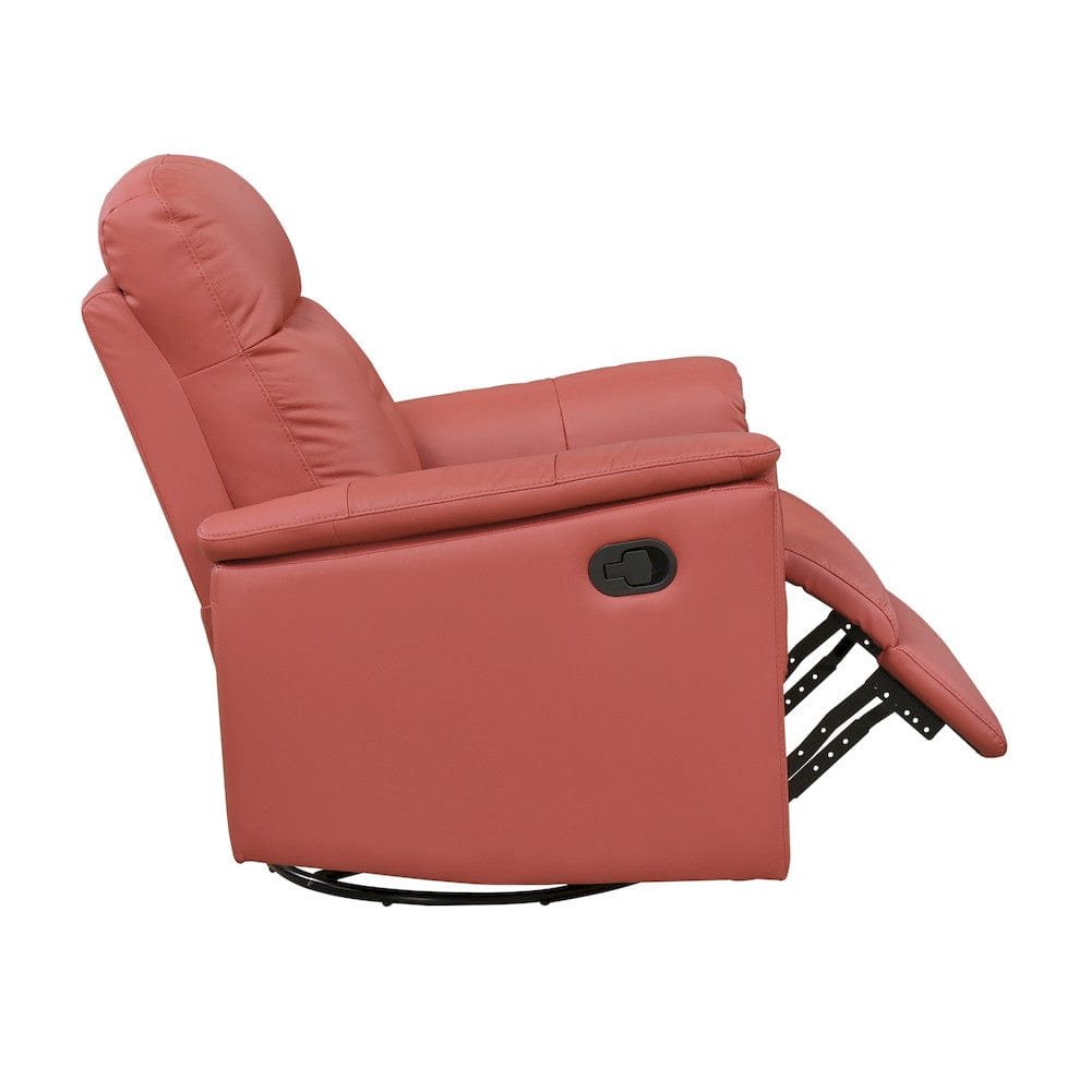 Homelegance  - Bristow Swivel Glider Reclining Chair in Red - 9620RED-1  view 7