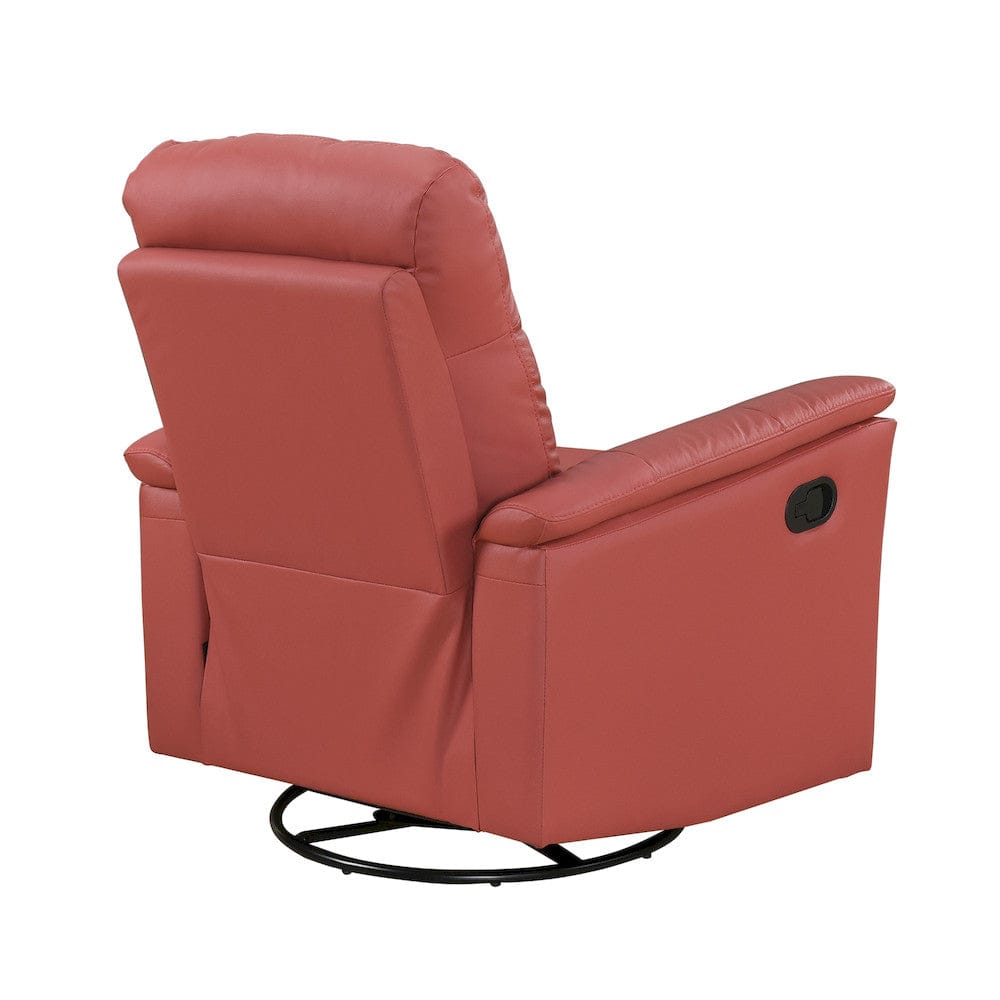 Homelegance  - Bristow Swivel Glider Reclining Chair in Red - 9620RED-1  view 8