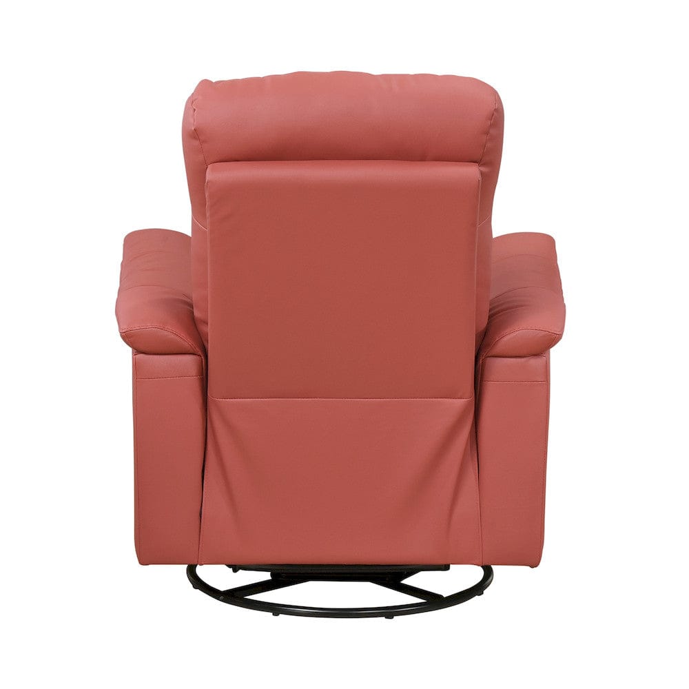Homelegance  - Bristow Swivel Glider Reclining Chair in Red - 9620RED-1  view 9