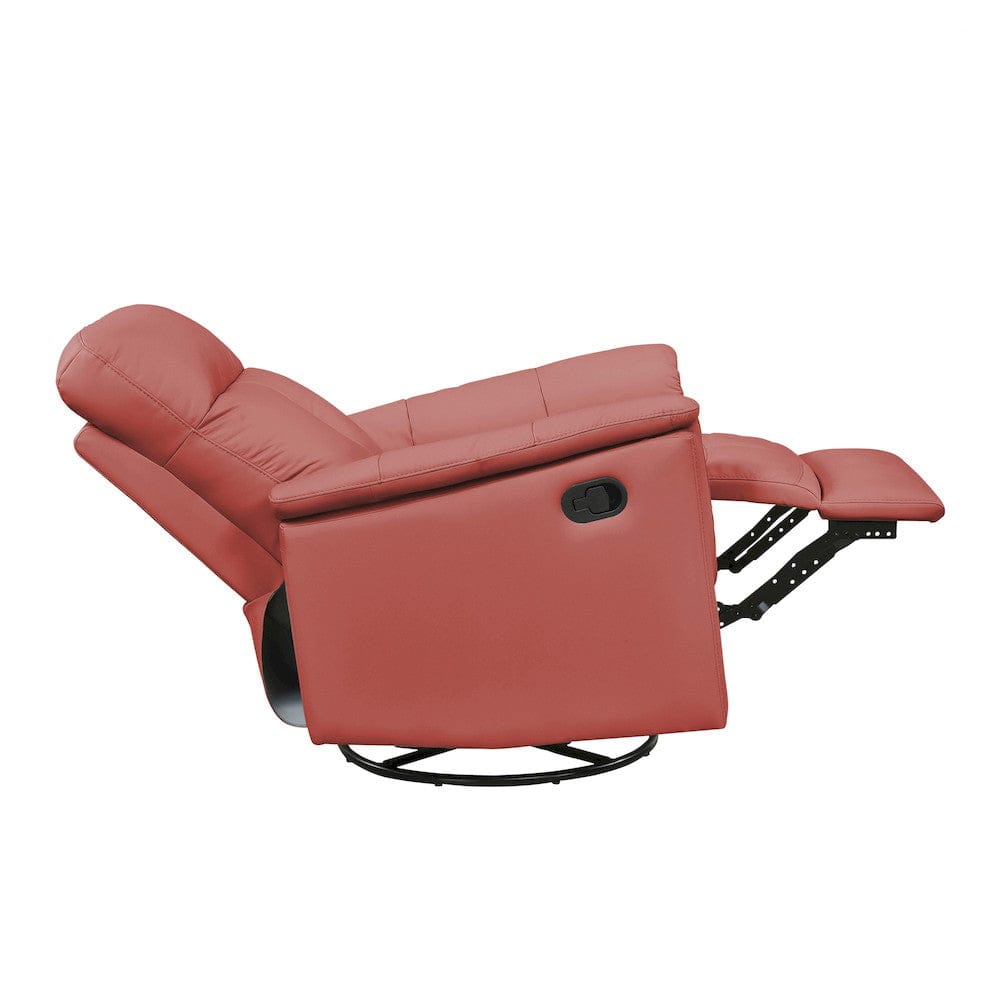 Homelegance  - Bristow Swivel Glider Reclining Chair in Red - 9620RED-1  view 11