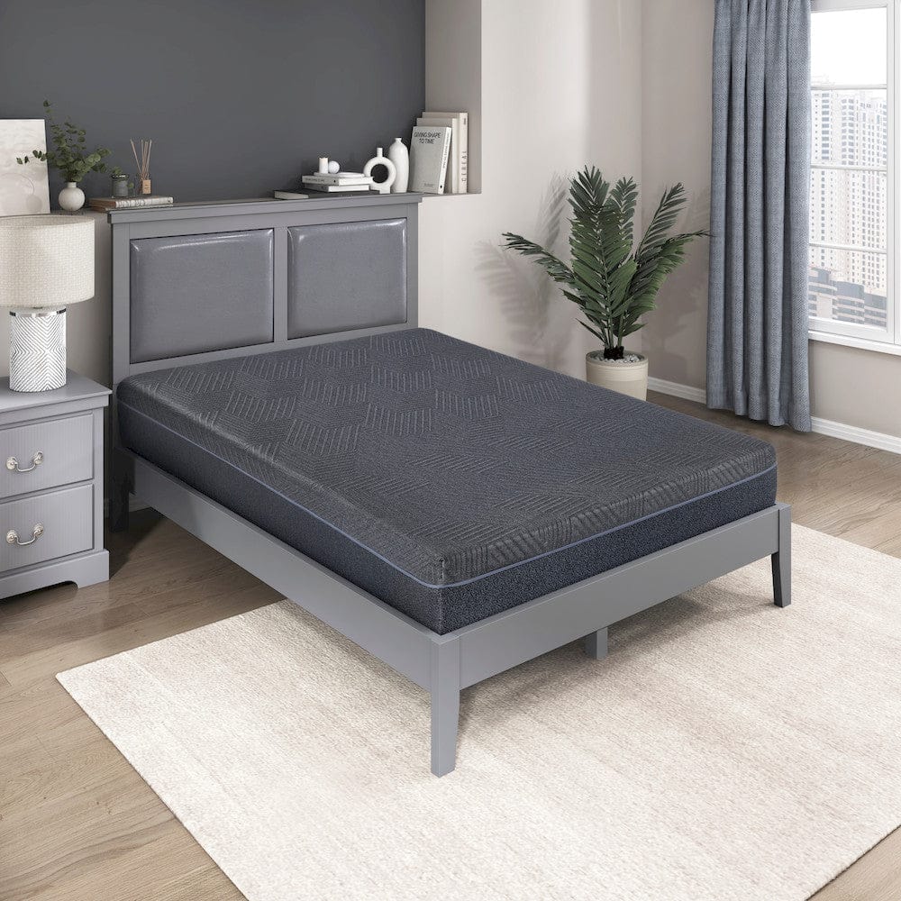 Homelegance  - Burnham 11" Eastern King Green Tea Gel-Infused Memory Foam Mattress in Gray - MT-UNG11EK  view 10