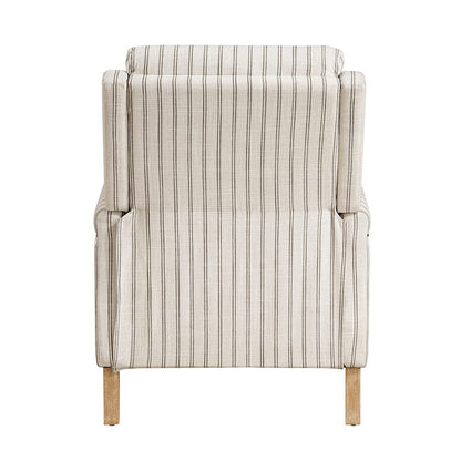 Homelegance  - Burton Push Back Reclining Chair in White-Gray strip pattern - 9506-F1S  view 7