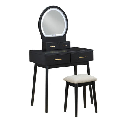 Homelegance  - Camilla Dressing Table W/ Mirror in Black - 4565BK  view 1