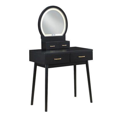 Homelegance  - Camilla Dressing Table W/ Mirror in Black - 4565BK  view 7