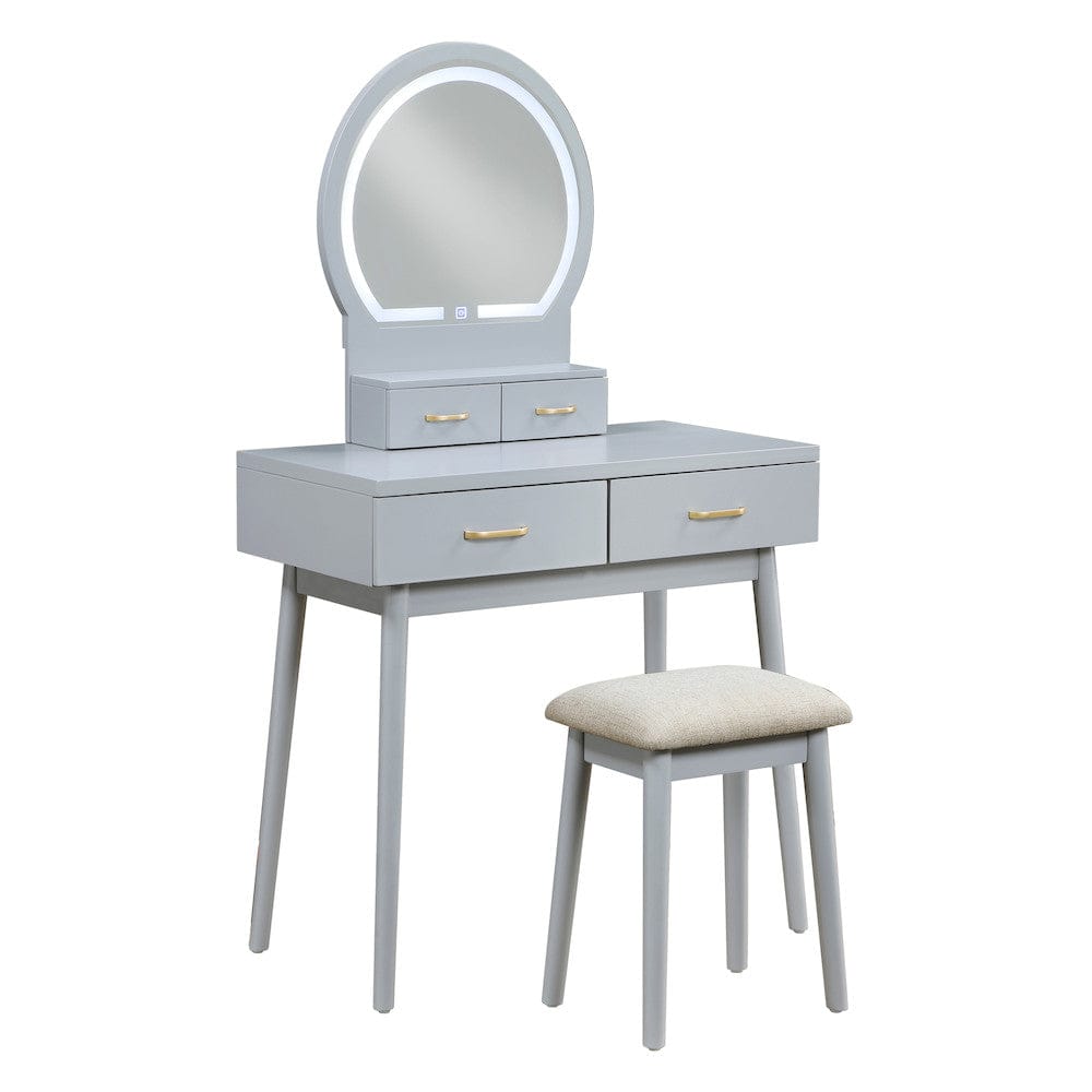 Homelegance  - Camilla Dressing Table W/ Mirror in Gray - 4565GY  view 1