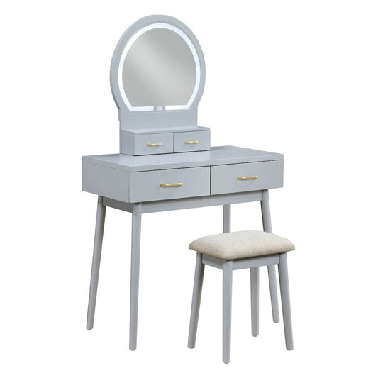 Homelegance  - Camilla Dressing Table W/ Mirror in Gray - 4565GY  view 1
