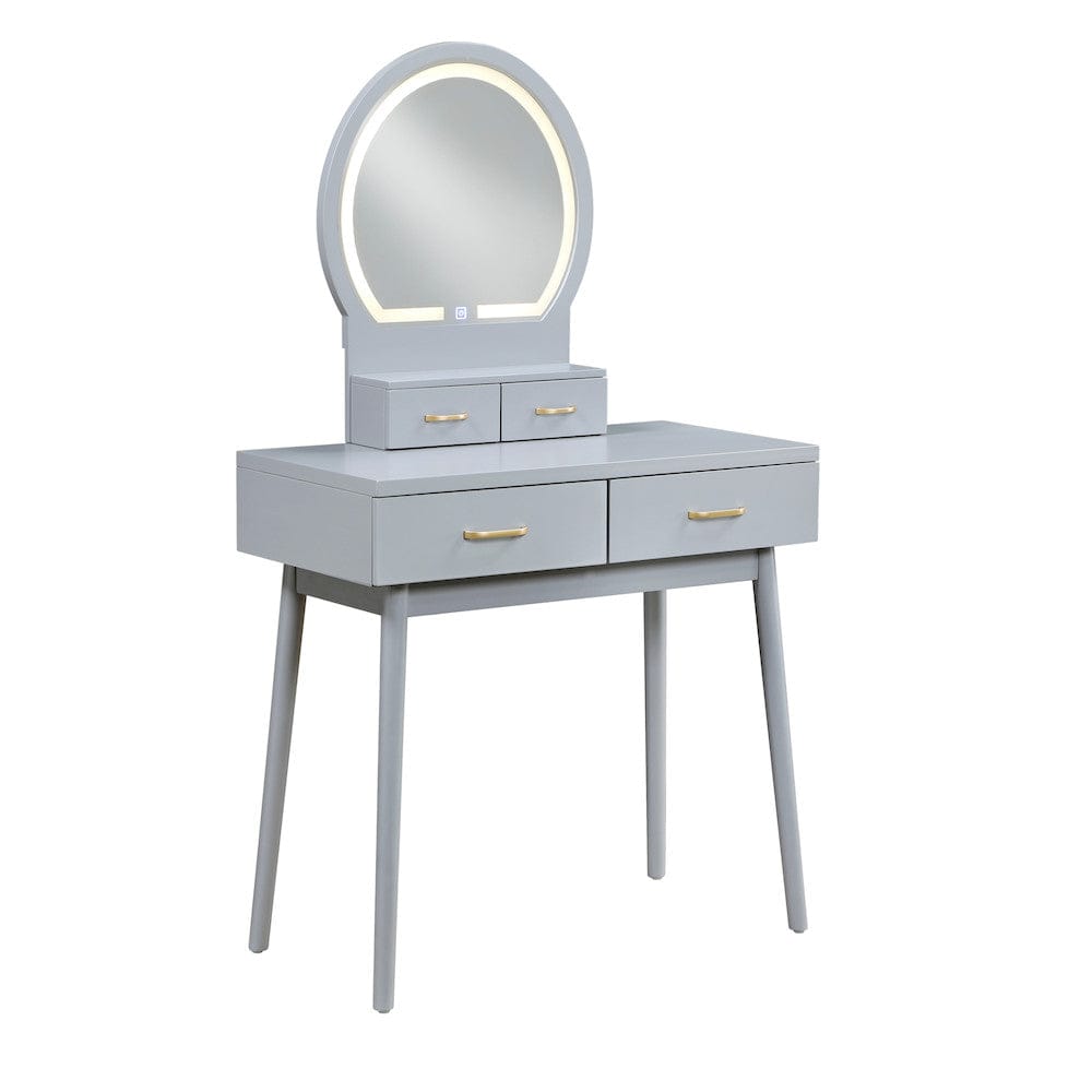 Homelegance  - Camilla Dressing Table W/ Mirror in Gray - 4565GY  view 2