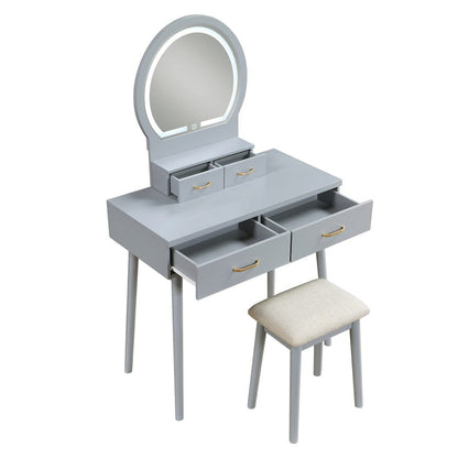 Homelegance  - Camilla Dressing Table W/ Mirror in Gray - 4565GY  view 6