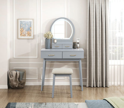 Homelegance  - Camilla Dressing Table W/ Mirror in Gray - 4565GY  view 10