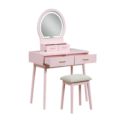 Homelegance  - Camilla Dressing Table W/ Mirror in Pink - 4565PK  view 1