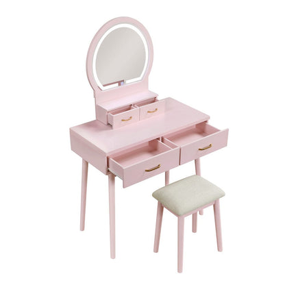 Homelegance  - Camilla Dressing Table W/ Mirror in Pink - 4565PK  view 2
