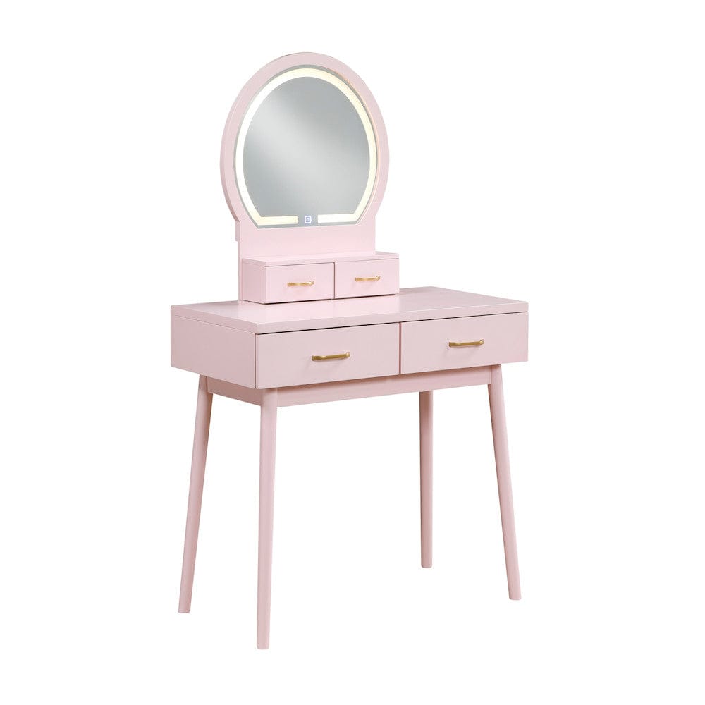 Homelegance  - Camilla Dressing Table W/ Mirror in Pink - 4565PK  view 3