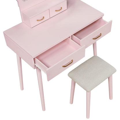 Homelegance  - Camilla Dressing Table W/ Mirror in Pink - 4565PK  view 7