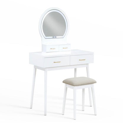 Homelegance  - Camilla Dressing Table W/ Mirror in White - 4565WH  view 1