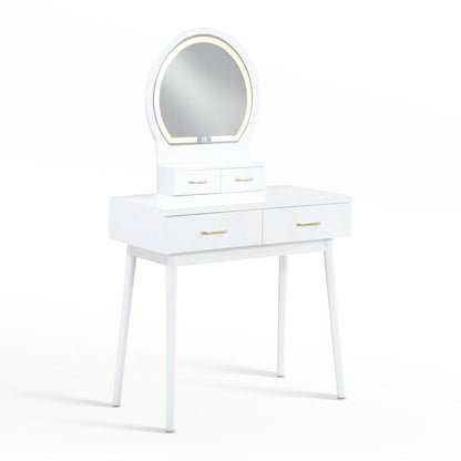 Homelegance  - Camilla Dressing Table W/ Mirror in White - 4565WH  view 8