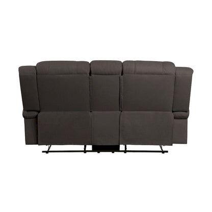 Homelegance  - Camryn Double Reclining Love Seat W/ Center Console in Chocolate - 9207CHC-2  view 8