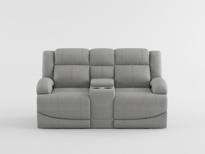 Homelegance  - Camryn Double Reclining Love Seat W/ Center Console in Chocolate - 9207CHC-2  view 9