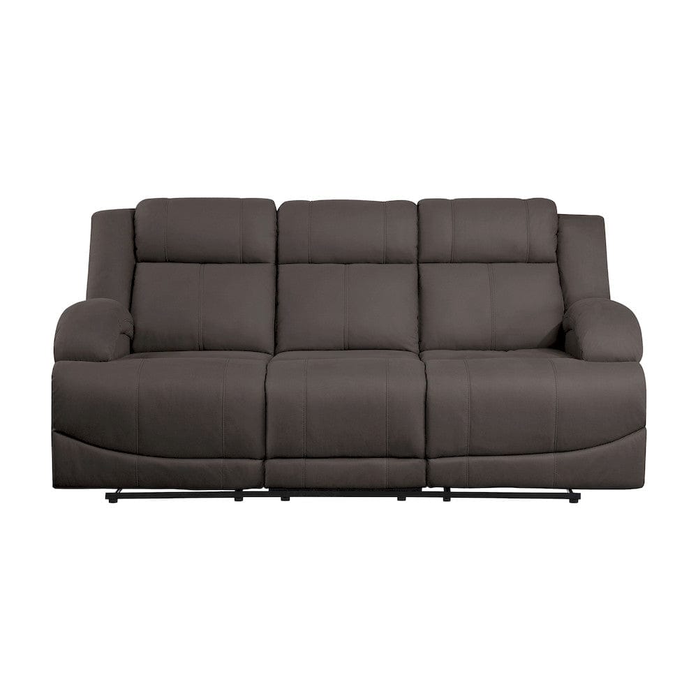 Homelegance  - Camryn Double Reclining Sofa in Chocolate - 9207CHC-3  view 2