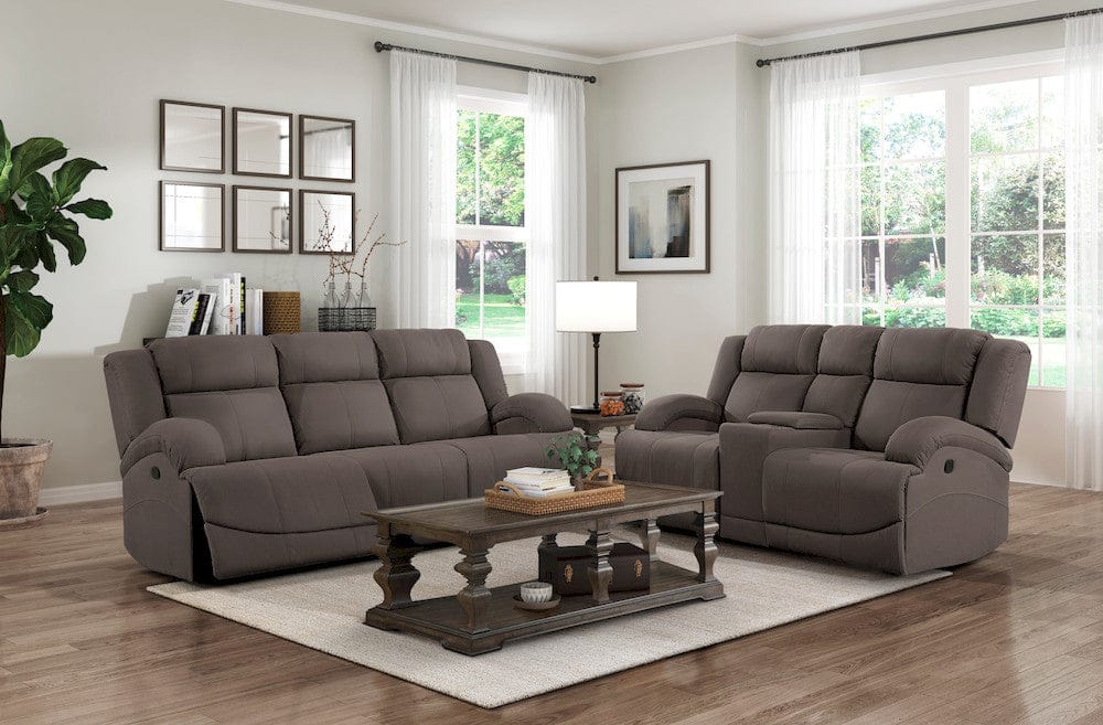 Homelegance  - Camryn Double Reclining Sofa in Chocolate - 9207CHC-3  view 6