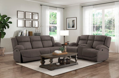 Homelegance  - Camryn Double Reclining Sofa in Chocolate - 9207CHC-3  view 6