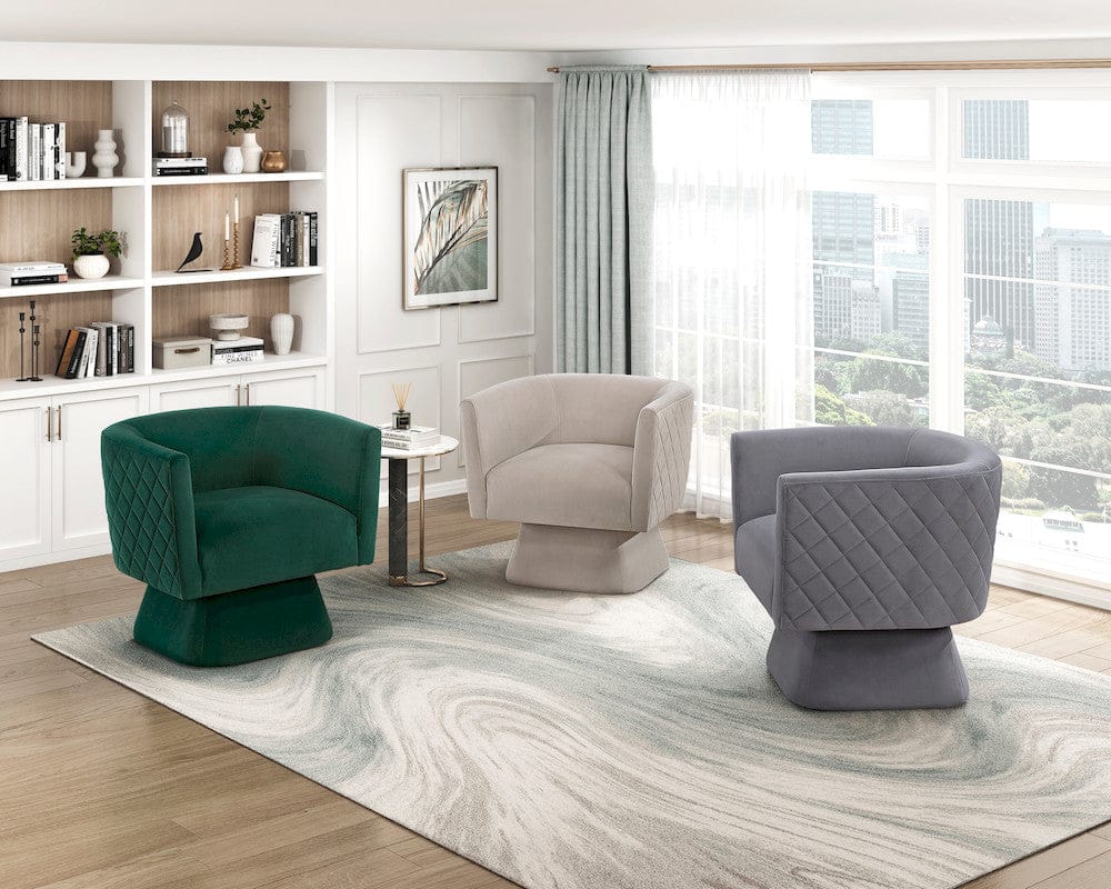 Homelegance  - Candace Swivel Chair in Green - 1022GN-1  view 2