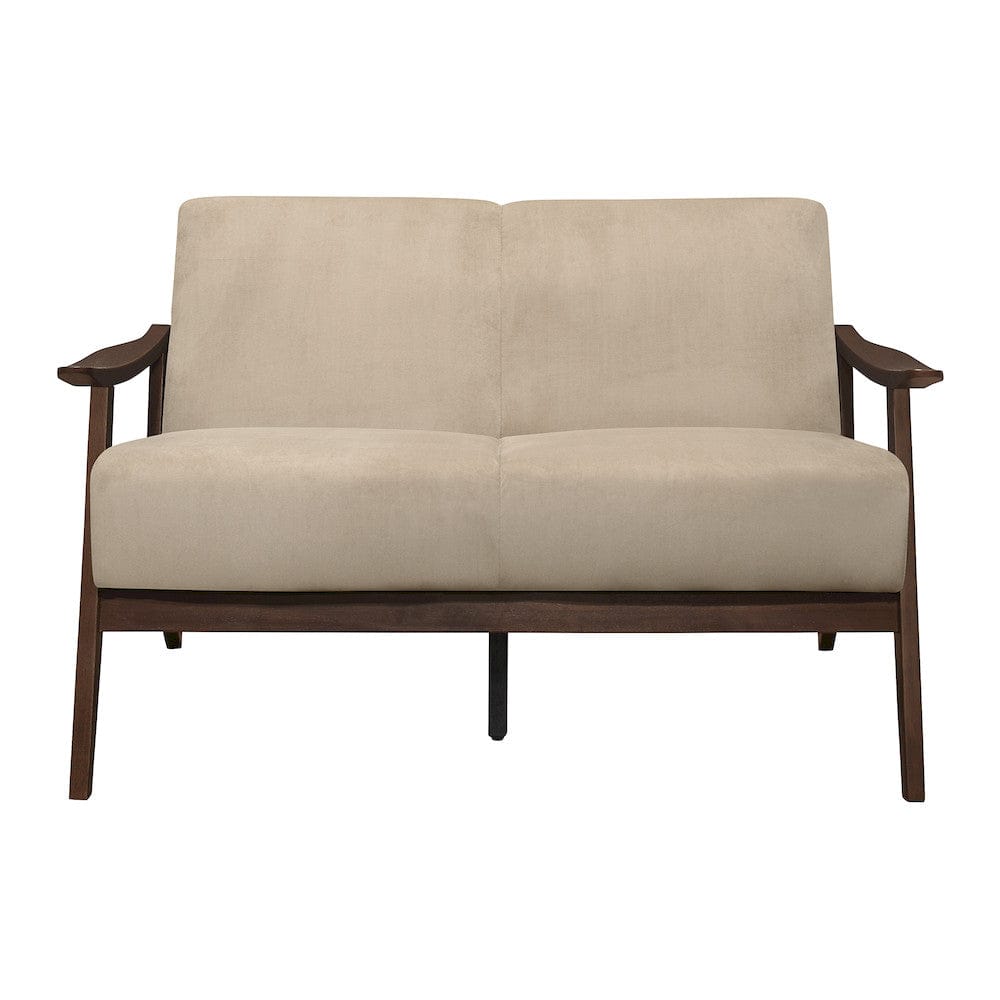 Homelegance  - Carlson Love Seat in Light brown - 1032BR-2  view 1