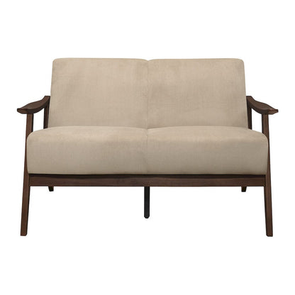 Homelegance  - Carlson Love Seat in Light brown - 1032BR-2  view 1