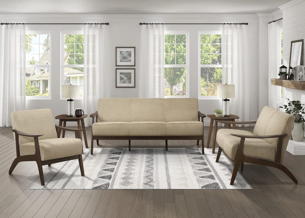 Homelegance  - Carlson Love Seat in Light brown - 1032BR-2  view 2