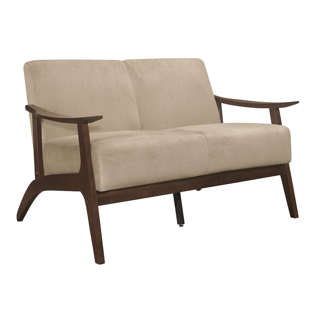 Homelegance  - Carlson Love Seat in Light brown - 1032BR-2  view 4