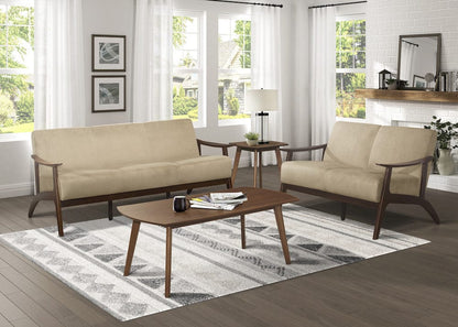 Homelegance  - Carlson Love Seat in Light brown - 1032BR-2  view 6