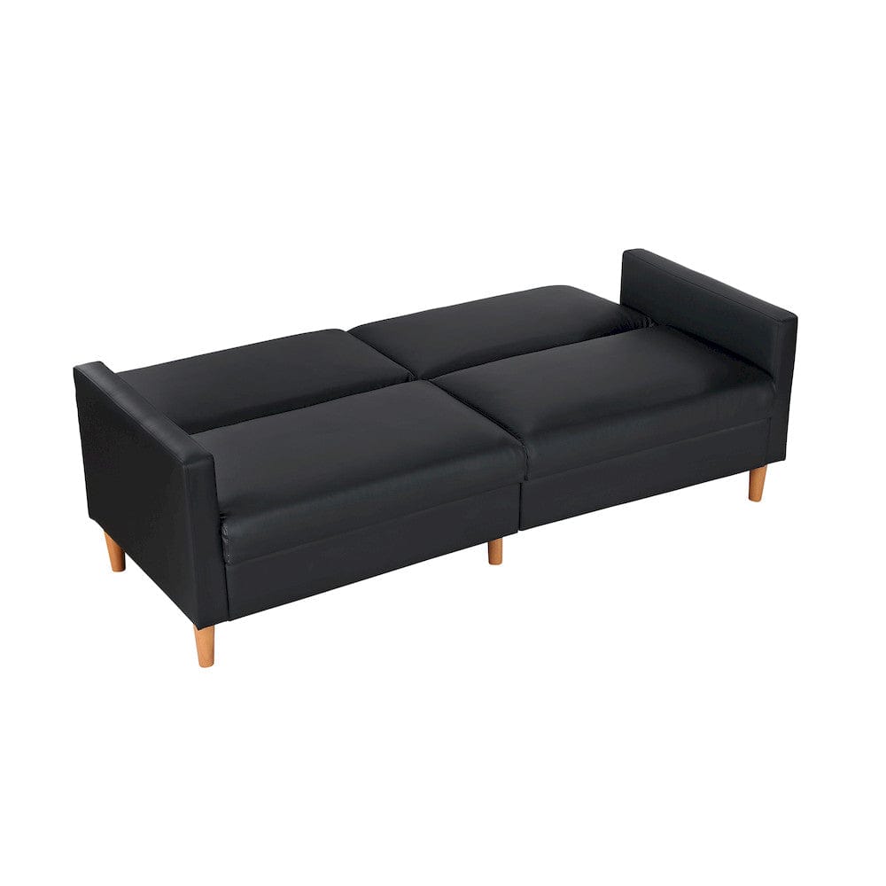 Homelegance  - Carlton Convertible Sofa Bed in Black - 9730BLK-3CL  view 6