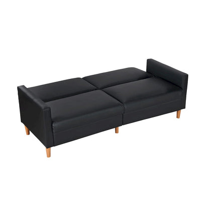 Homelegance  - Carlton Convertible Sofa Bed in Black - 9730BLK-3CL  view 6