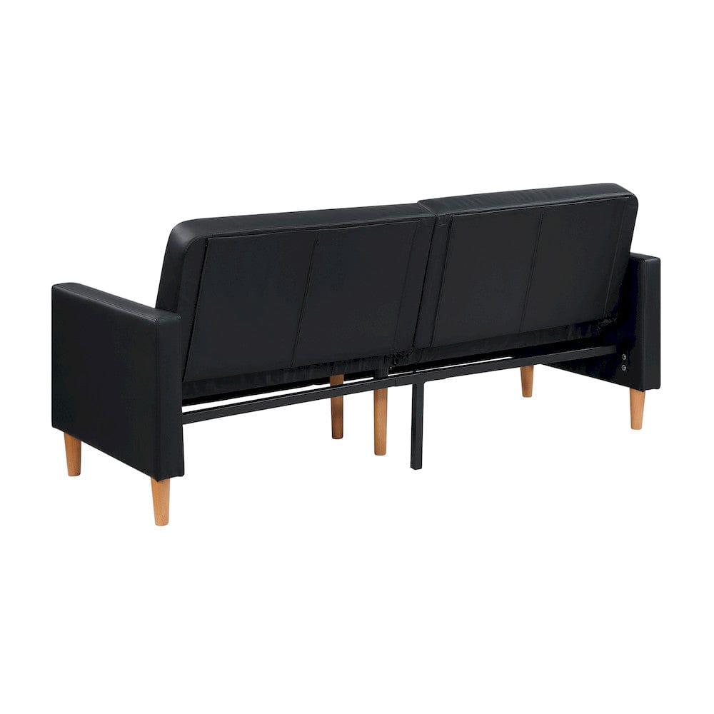 Homelegance  - Carlton Convertible Sofa Bed in Black - 9730BLK-3CL  view 10