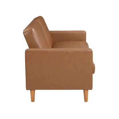 Homelegance  - Carlton Convertible Sofa Bed in Camel - 9730CAM-3CL  view 3