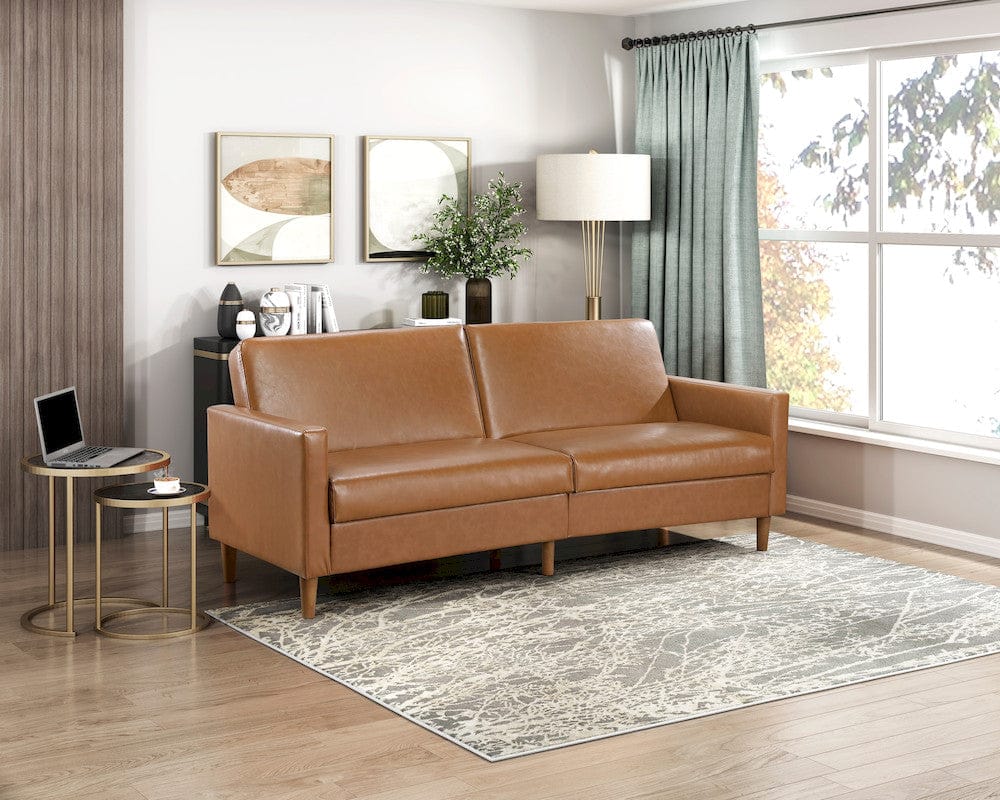 Homelegance  - Carlton Convertible Sofa Bed in Camel - 9730CAM-3CL  view 9