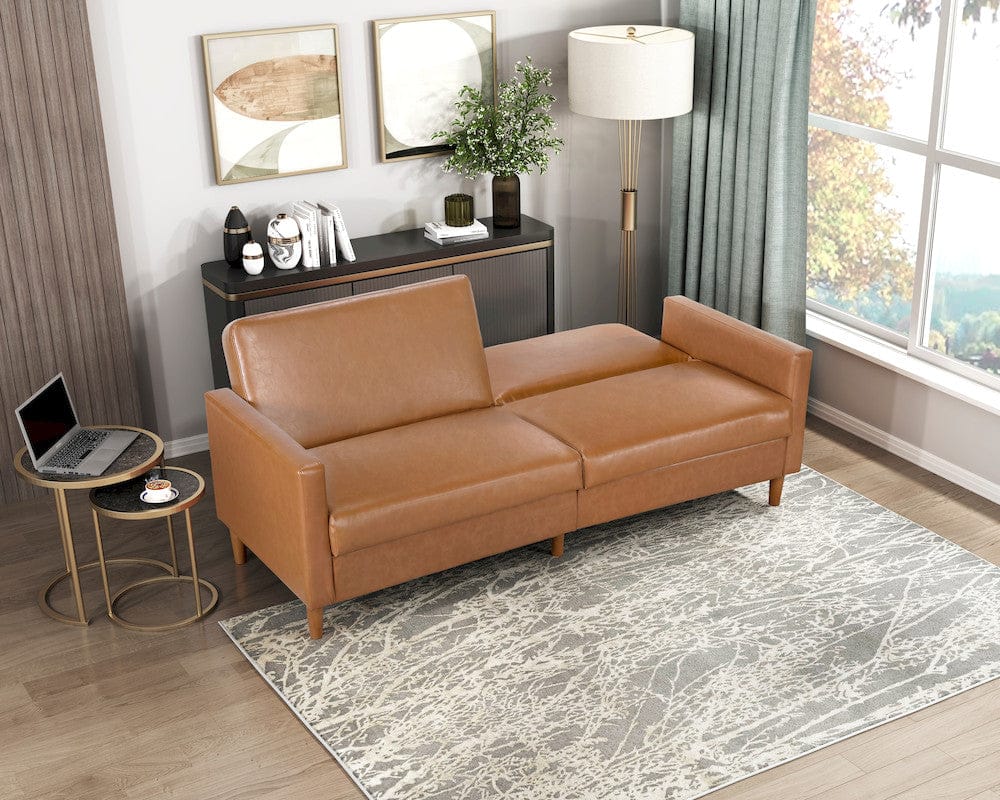 Homelegance  - Carlton Convertible Sofa Bed in Camel - 9730CAM-3CL  view 10