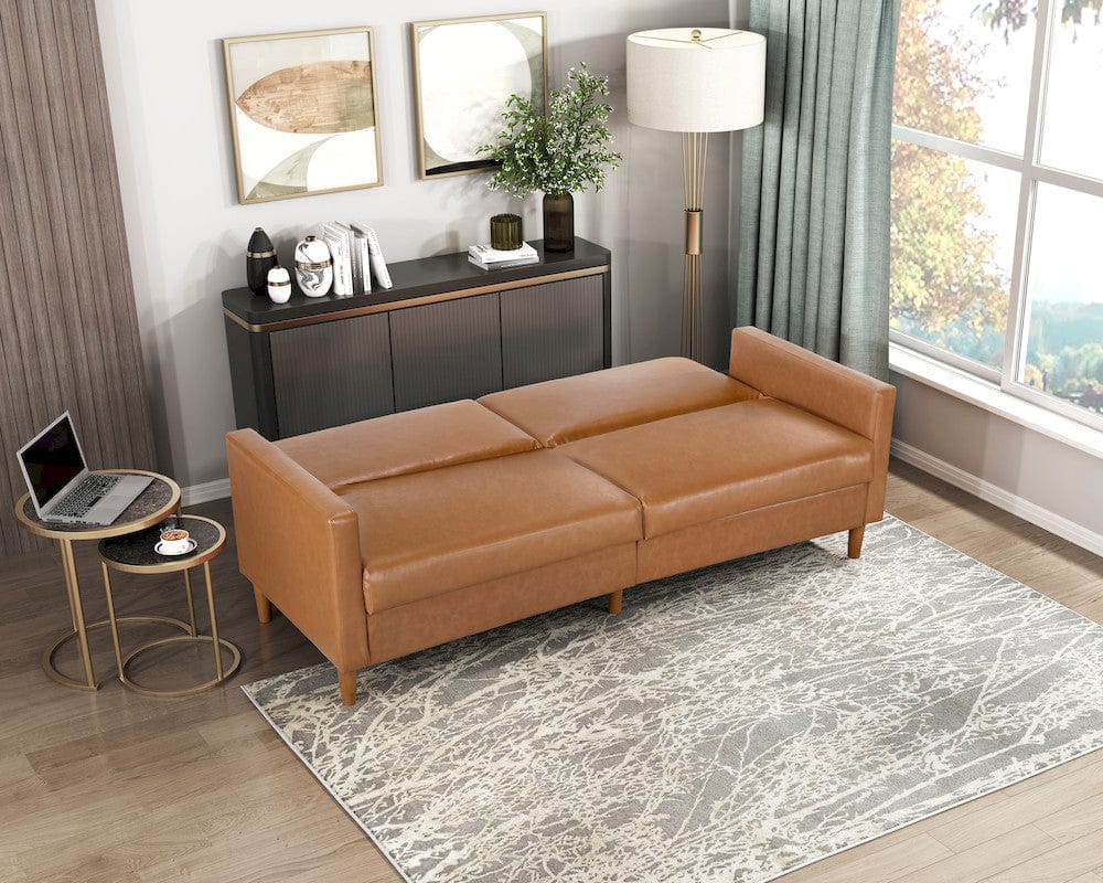 Homelegance  - Carlton Convertible Sofa Bed in Camel - 9730CAM-3CL  view 11