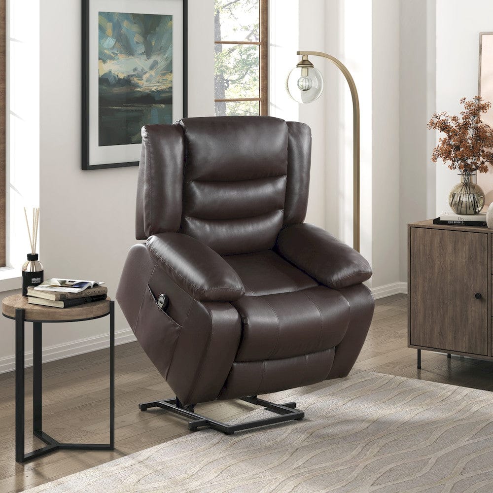 Homelegance  - Carson Power Lift Chair in Dark brown - 9423DBR-1LT  view 5