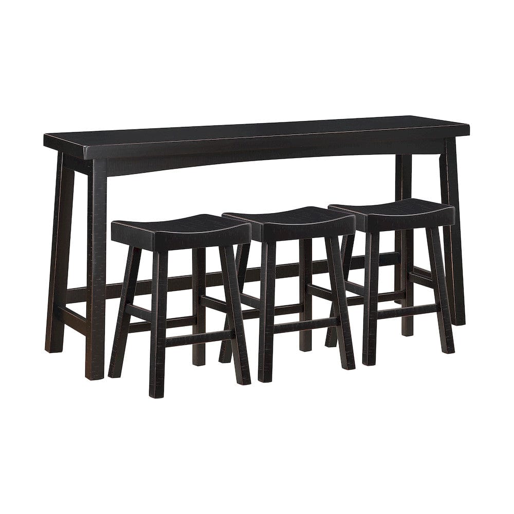 Homelegance  - Caspian 4-Piece Pack Counter Height Set - 5687BLK-364P  view 1