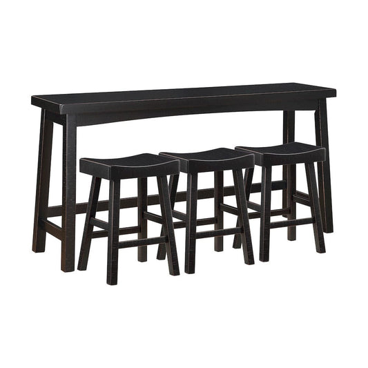 Homelegance  - Caspian 4-Piece Pack Counter Height Set - 5687BLK-364P  view 1