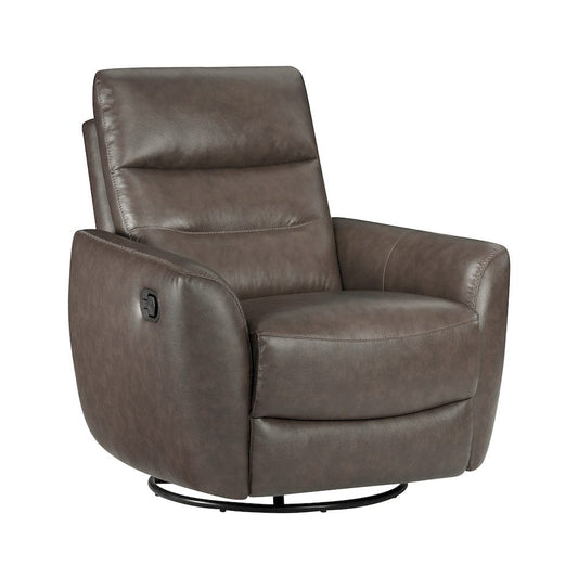 Homelegance  - Cassian Swivel Glider Reclining Chair in Dark brown - 8488DB-1  view 1