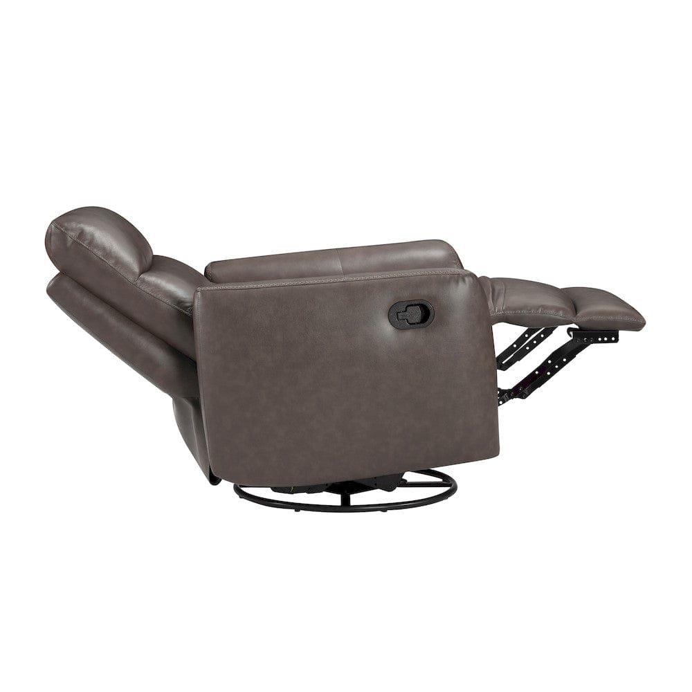 Homelegance  - Cassian Swivel Glider Reclining Chair in Dark brown - 8488DB-1  view 2