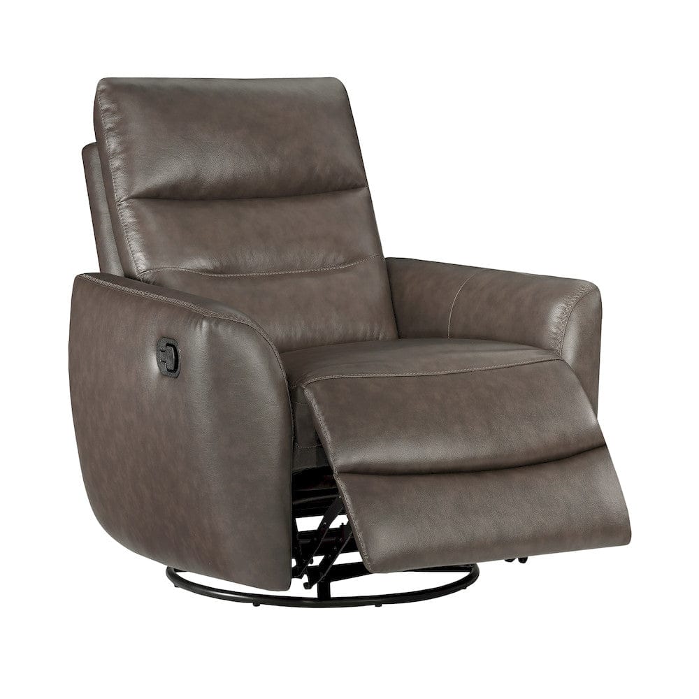 Homelegance  - Cassian Swivel Glider Reclining Chair in Dark brown - 8488DB-1  view 8