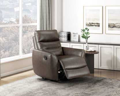 Homelegance  - Cassian Swivel Glider Reclining Chair in Dark brown - 8488DB-1  view 11