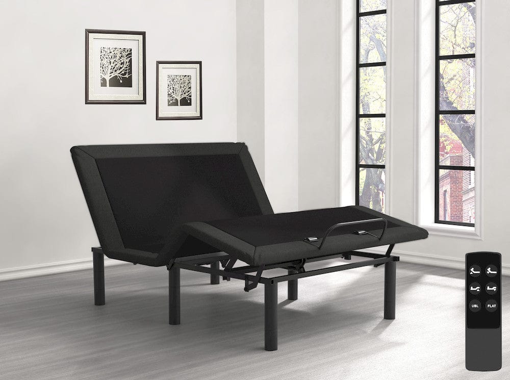 Homelegance  - Catalvst Twin XL Wireless Upholstered Adjustable Bed Base in Dark gray and black - BF-1UP-ET  view 2