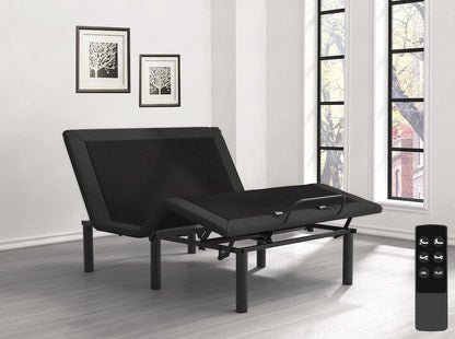 Homelegance  - Catalvst Twin XL Wireless Upholstered Adjustable Bed Base in Dark gray and black - BF-1UP-ET  view 2