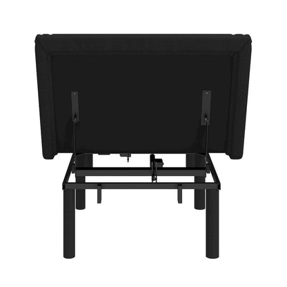 Homelegance  - Catalvst Twin XL Wireless Upholstered Adjustable Bed Base in Dark gray and black - BF-1UP-ET  view 3