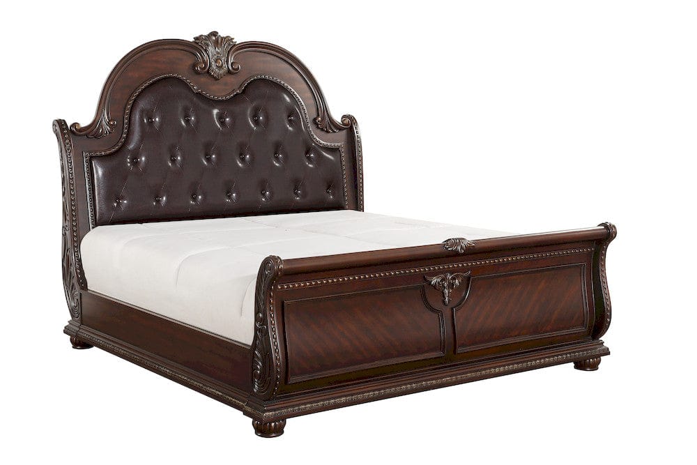 Homelegance  - Cavalier California King Sleigh Bed in Brown - 1757K-1CKx  view 1